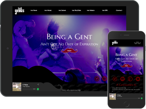 Website design showing on multiple devices