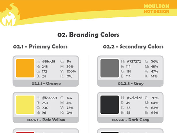 Branding design example for Moulton Hot Drums