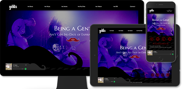 Website showing across multiple devices